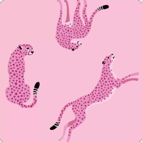 American Mahjong Mat, 33 Inch Neoprene, Non-Slip, Noise Reducing, Pink Leopard Print, view 7