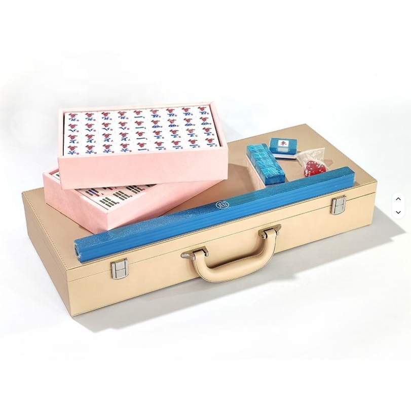 American Mahjong Tile Set, 166 Vintage-Inspired Acrylic Tiles, Wind Indicator, Dice, Travel Case, view 4