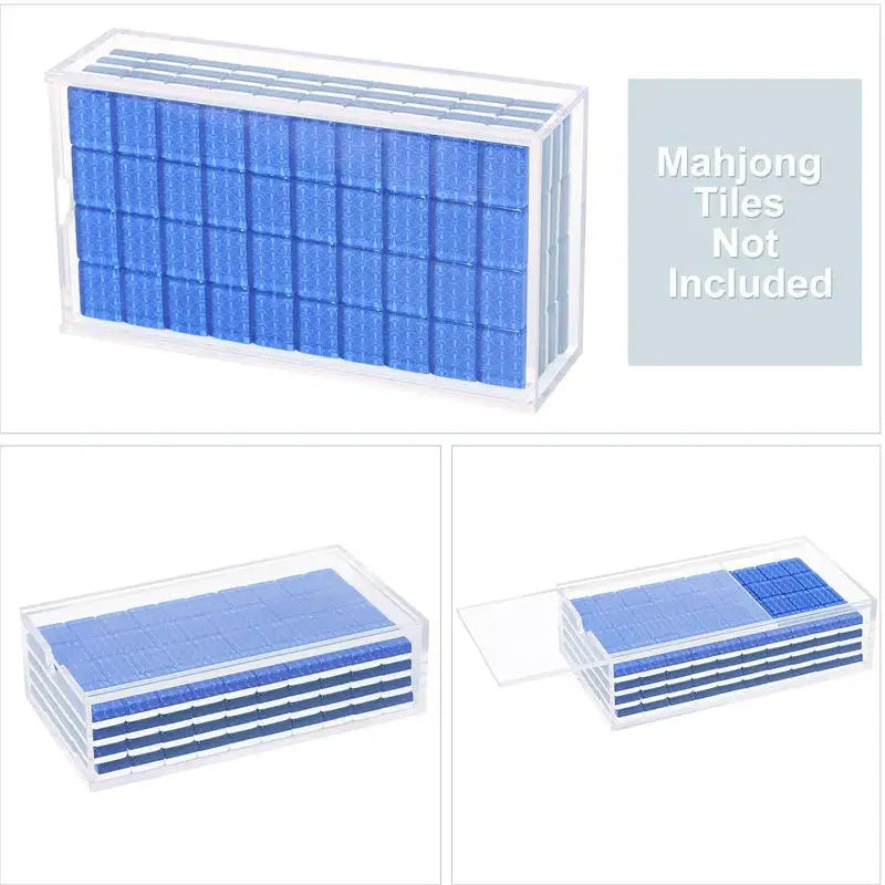 American Mahjong Storage Case, Clear Acrylic Box, Holds up to 160 Tiles, view 6