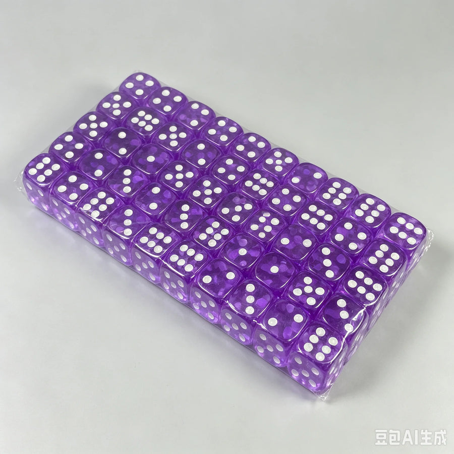 Mahjong Dice, 16mm, 100 Pieces per Set, Multiple Colors for Board Games