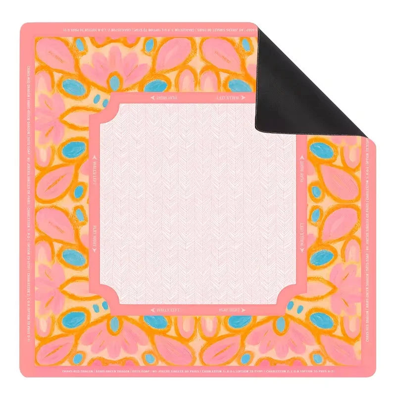 American Mahjong Table Mat, 31.5 x 31.5 Inch Heavy Duty Rubber, Quiet Game Pad