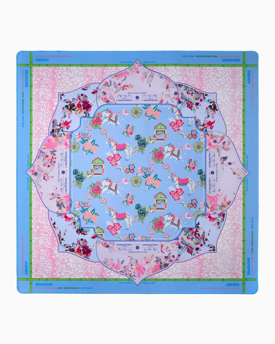 Mahjong Mat with Storage Bag, 33 Inch Neoprene, 3 mm, Stitched Edge, Waterproof, Off-White Honey, view 7
