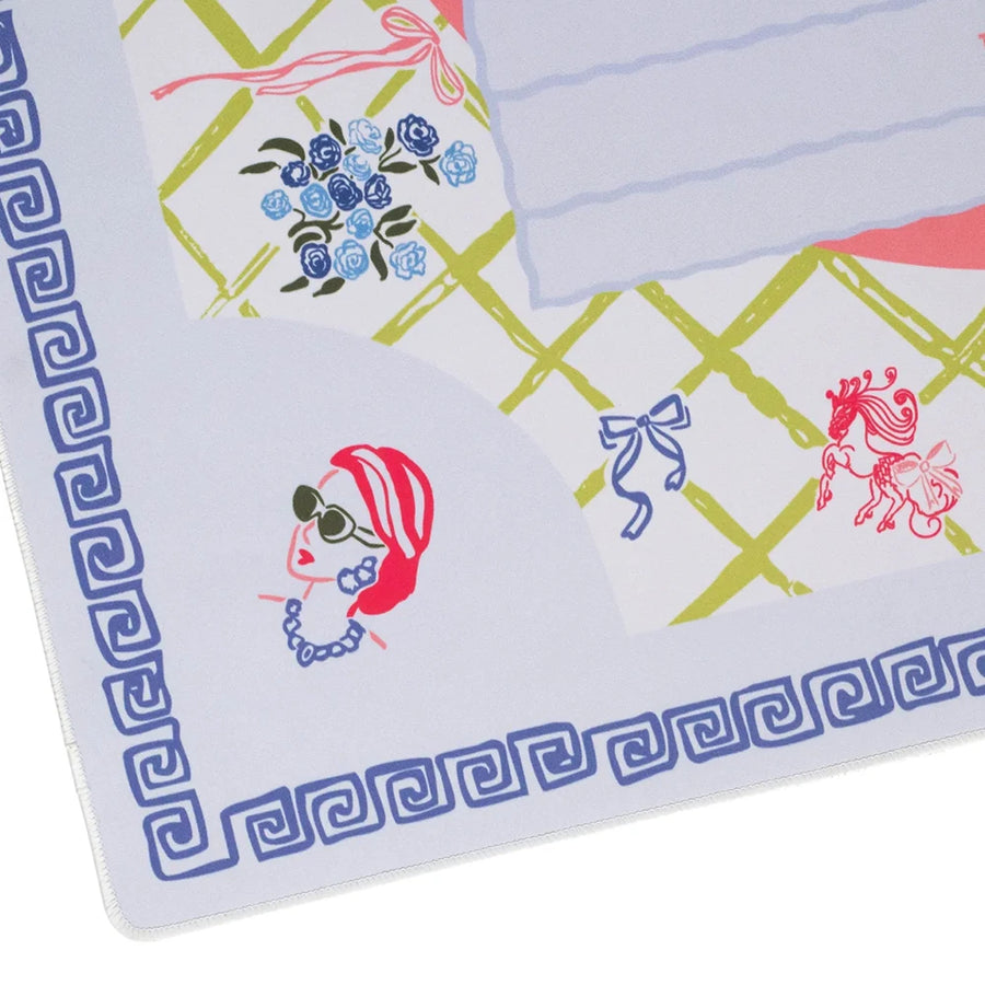 Mahjong Mat, Modern Flannel Table Mat, Non-Slip, Noise Reducing, view 3