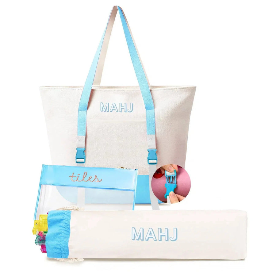 American Mahjong Storage Bag Set, 3 Pieces, Canvas, Large Capacity Lightweight Carrying Case