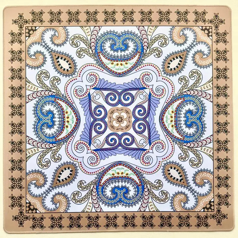 Mahjong Mat, 31.5 x 31.5 Inch (80 cm) Natural Rubber, Non-Slip, Noise Reducing, Preppy Style