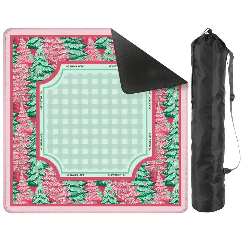 Mahjong Play Mat with Storage Bag, Roll-Up Natural Rubber, Non-Slip, Waterproof, view 8