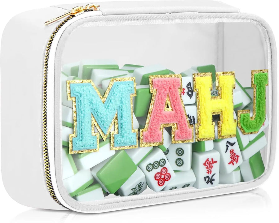 Mahjong Storage Bag with Embroidered Letters, PVC and Nylon, Foldable, Waterproof, view 2
