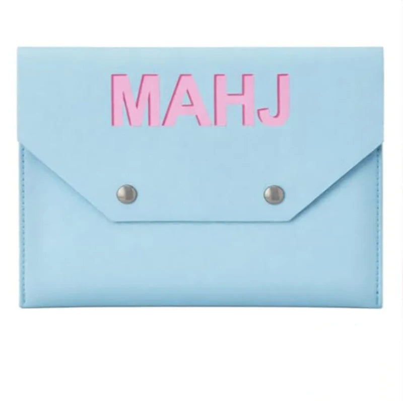Mahjong Card Holder Pouch with Magnetic Closure, Portable Travel Bag, Multi-Color, view 7