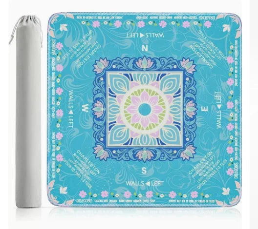 American Mahjong Mat, 31.5 Inch Rubber, Non-Slip, Noise Reducing Table Mat