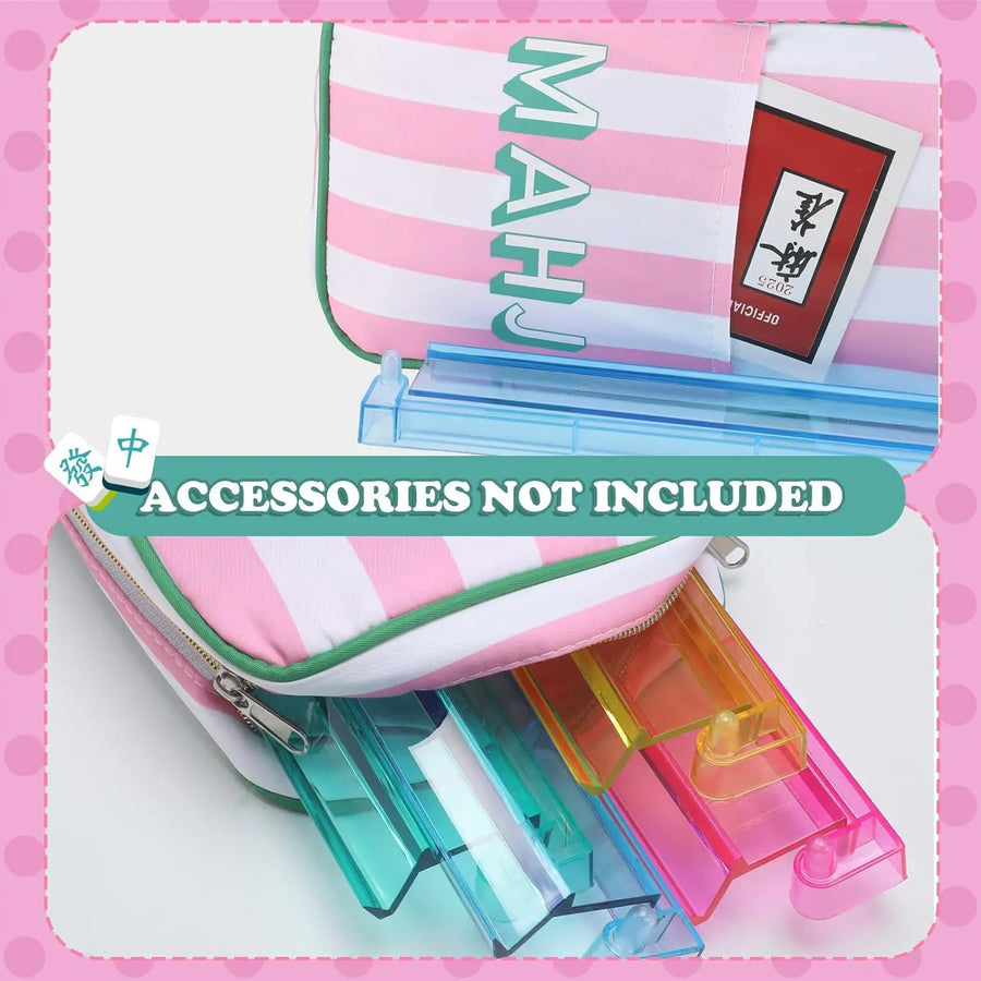 American Mahjong Storage Bag, Large Capacity Travel Bag with Room for Mahjong Racks, view 2