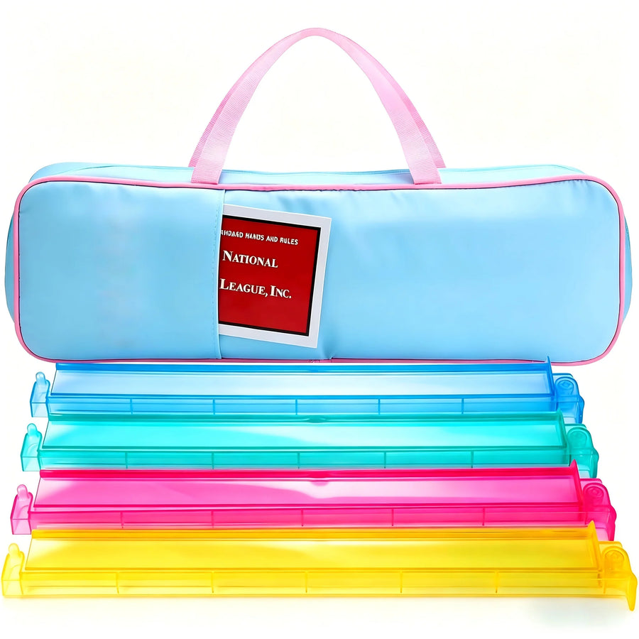 Mahjong Storage Bag, Canvas Tote, Portable Multi-Functional Travel and Makeup Carrying Case, view 2