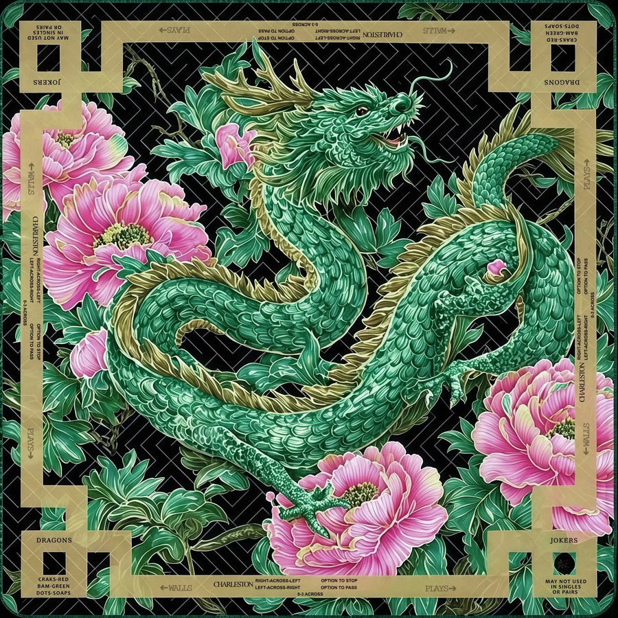 Mahjong Mat, Square Neoprene and Polyester Table Mat, Silent, Lies Flat, Wear Resistant