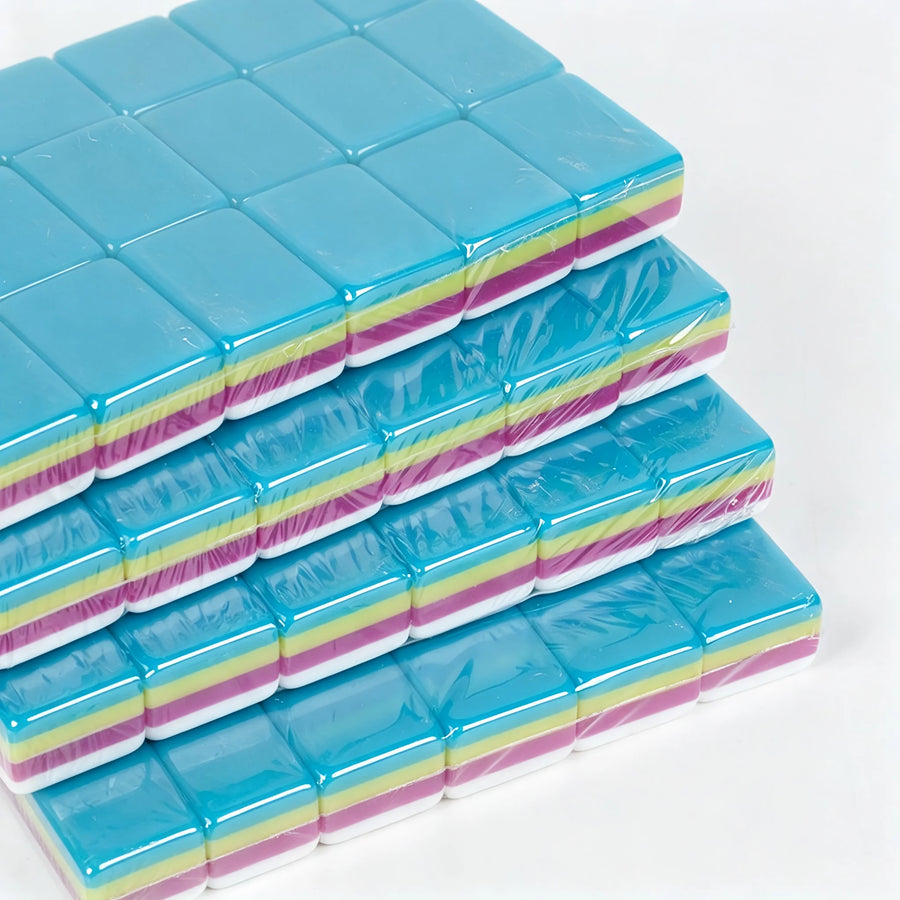 American Mahjong Set with Jokers, 4 Layer Lake Blue Acrylic Tiles, Boxed, view 4