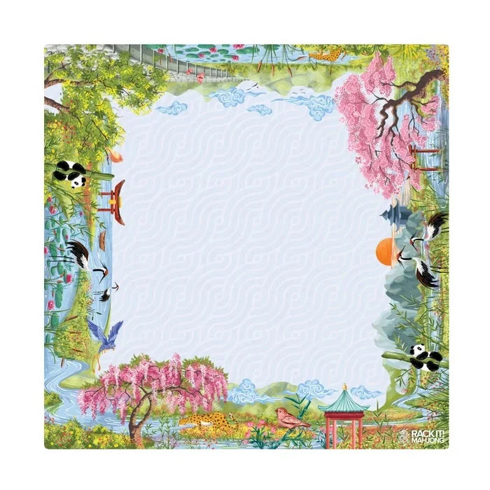 Christmas Mahjong Table Mat, 31.5 x 31.5 Inch (80 cm) Thickened Rubber, Non-Slip, Waterproof, view 3
