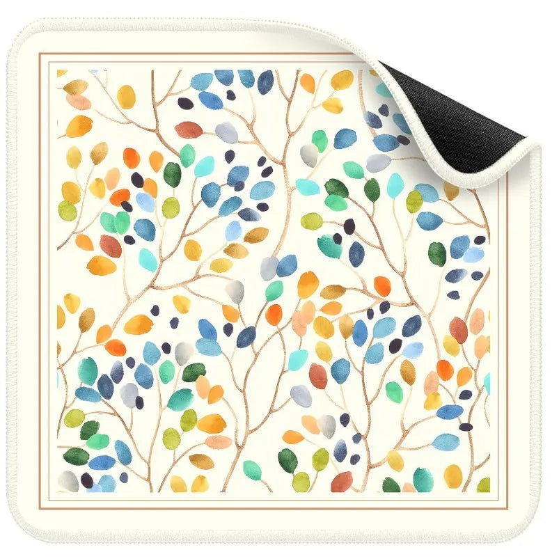 Mahjong Table Mat, Rubber, Non-Slip, Noise Reducing, Water Resistant, Floral Pattern, view 3