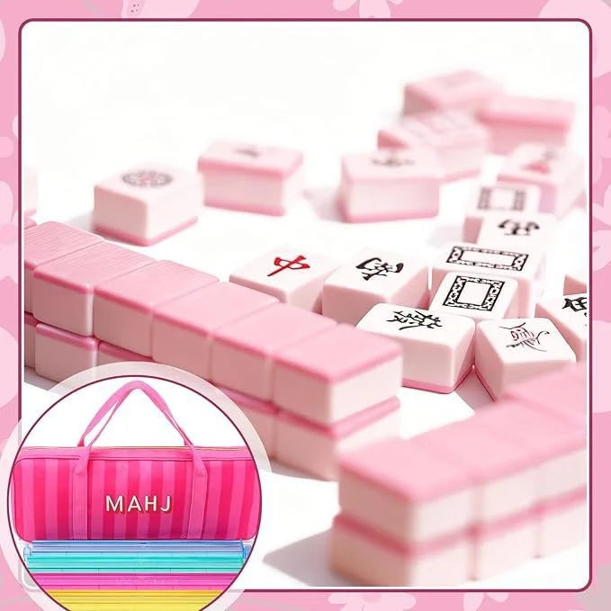 Mahjong Travel Bag, Polyester Large Capacity Multi-Functional Portable Handbag, view 5