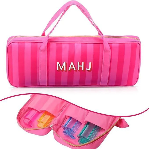 Mahjong Travel Bag, Polyester Large Capacity Multi-Functional Portable Handbag