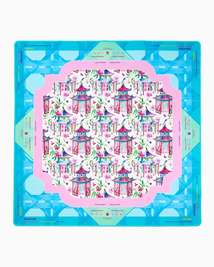 Mahjong Mat with Storage Bag, 33 Inch Neoprene, 3 mm, Stitched Edge, Waterproof, Off-White Honey, view 12