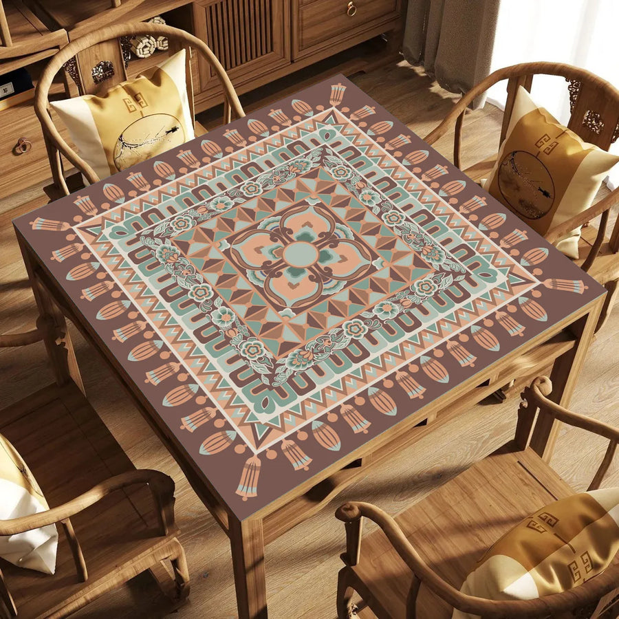 Mahjong Table Mat for 4 Players, Modern Neoprene, Non-Slip, Silent