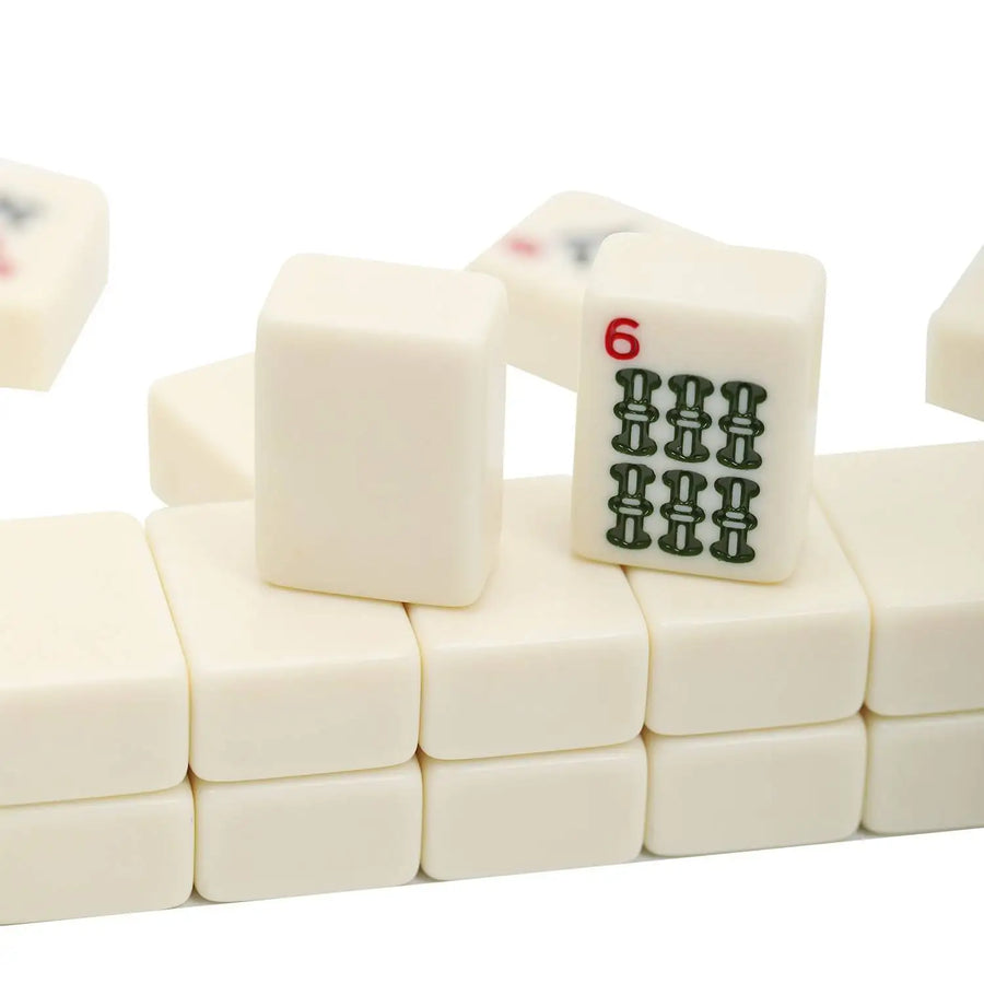 American Mahjong Set, 166 Melamine Tiles with Faux Leather Case, Dice, Chips and Wind Indicator, view 5
