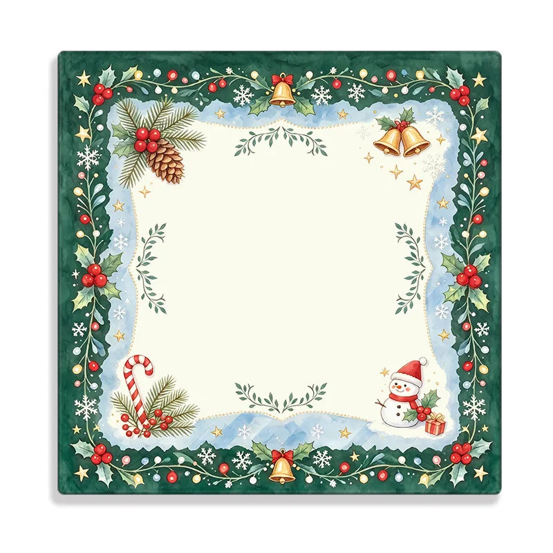 American Mahjong Mat, Rubber, Noise Reducing, Abstract Coral Sea Floral Pattern