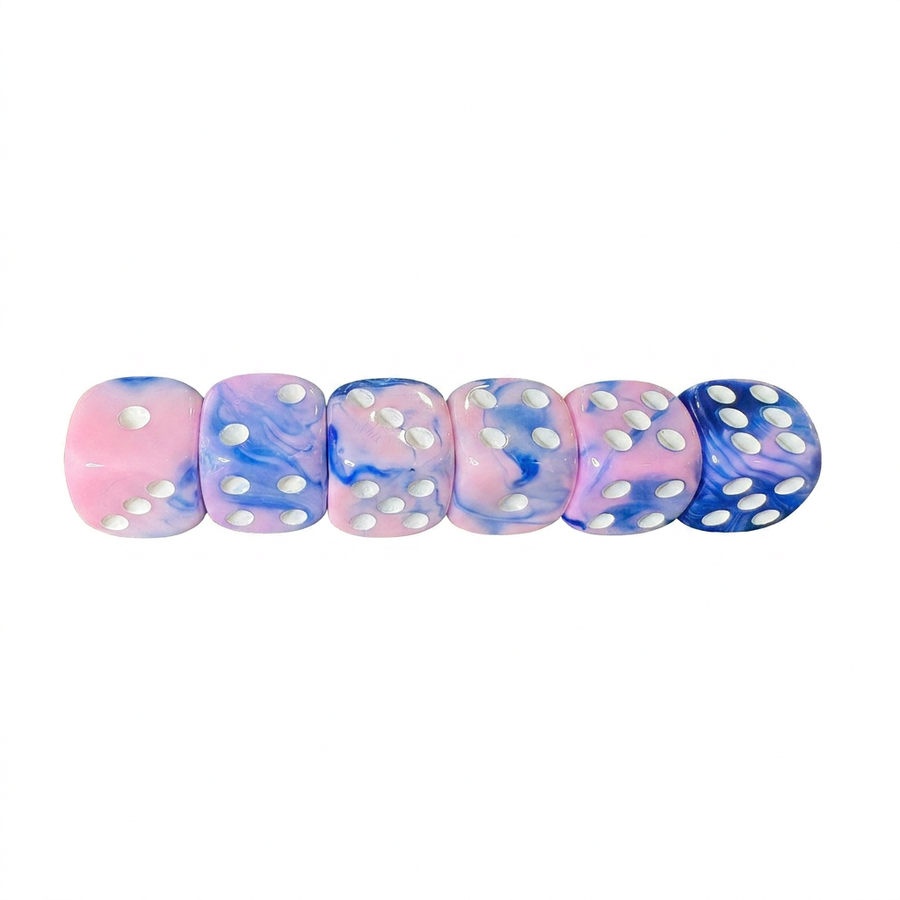 Mahjong Dice, 16mm Engraved Plastic, Swirl Pattern, for 4 Players, view 3