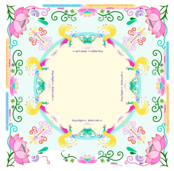 Mahjong Mat, 31.5 x 31.5 Inch (80 cm) Neoprene, Non-Slip, Waterproof, Tropical Leopard Print