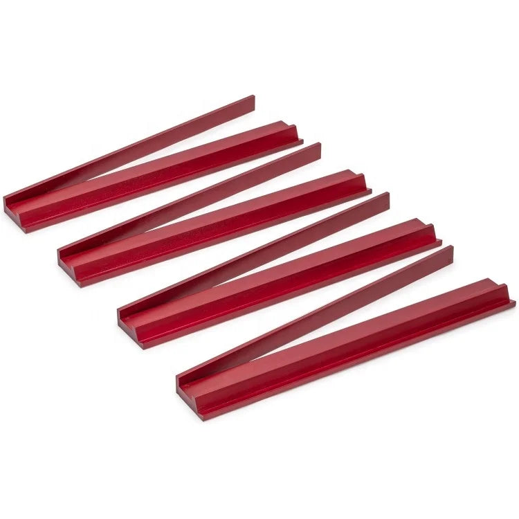 Mahjong Tile Racks with Magnetic Detachable Pushers, Set of 4, 18 Inch Dark Camphor Wood, view 2