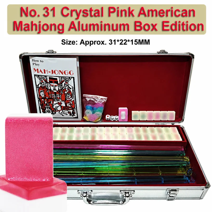 American Mahjong Set, 166 Acrylic Tiles with Aluminum Carry Case, Racks and Dice, view 9