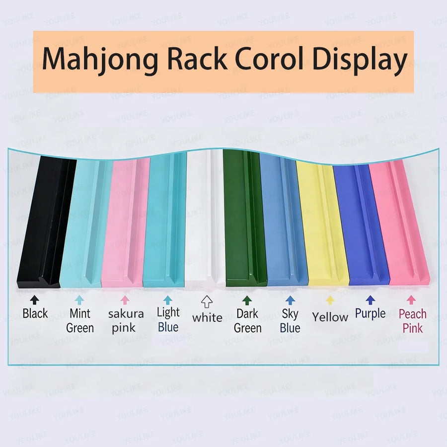 American Mahjong Racks and Pushers, Set of 4, Modern Wood, Colorful Design, view 5