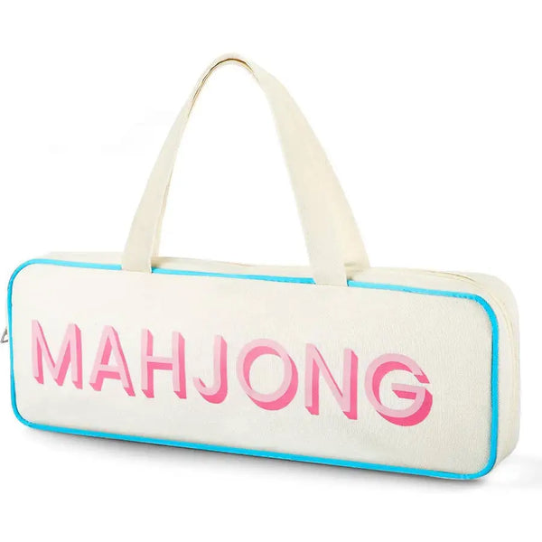 Mahjong Storage Bag, Large Capacity Waterproof Travel Bag with Compartments, Doubles as Makeup Bag