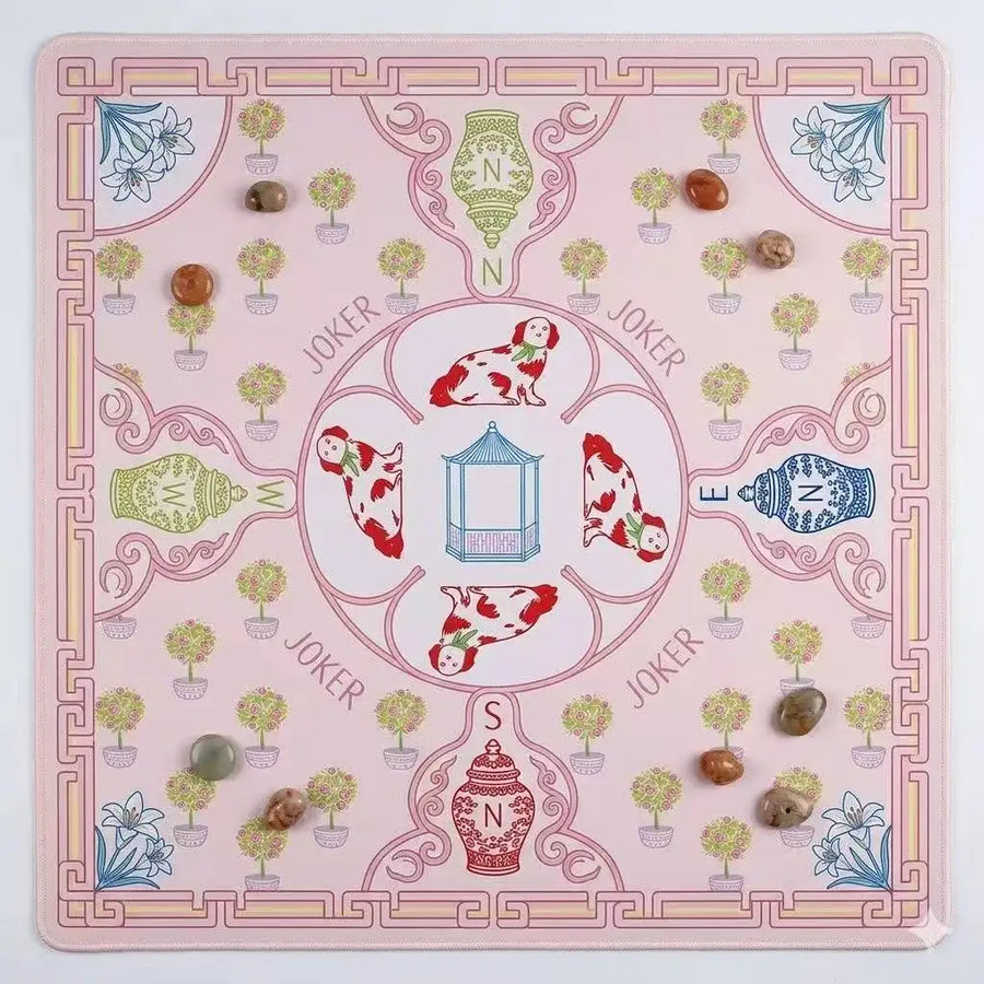 Mahjong Mat, 31.5 x 31.5 Inch (80 cm) Natural Rubber, Non-Slip, Noise Reducing, Preppy Style, view 12