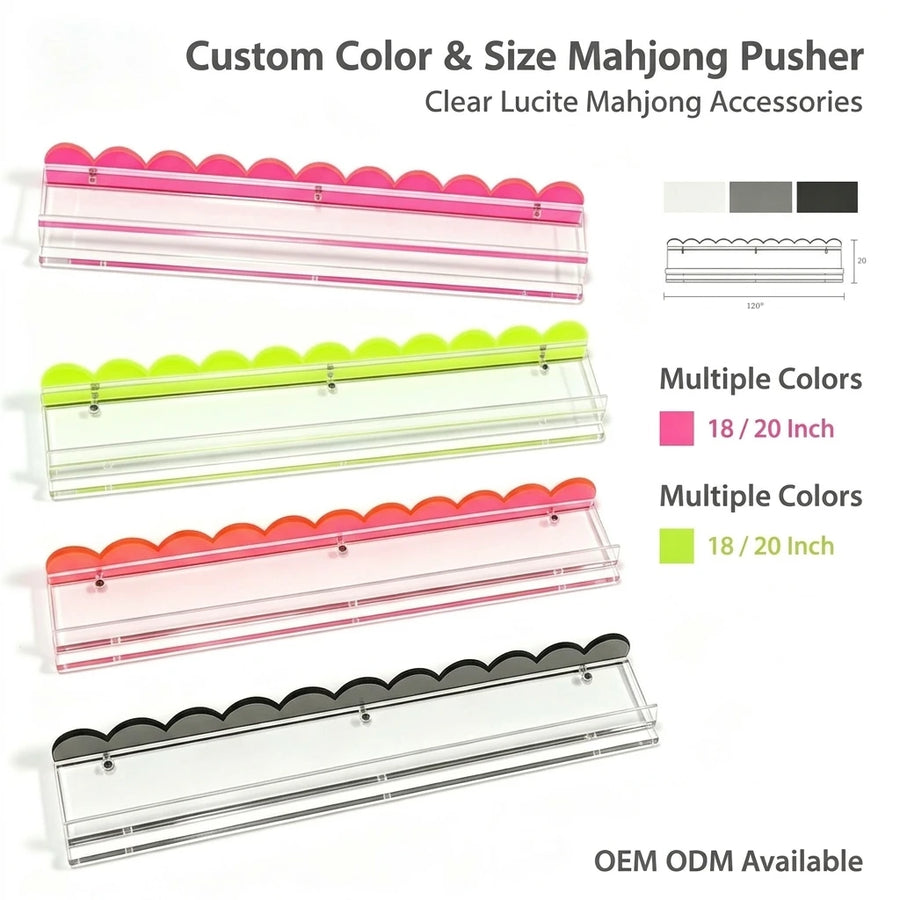 Mahjong Racks, Set of 4, Magnetic Clear Acrylic Tile Racks, Classic Style, view 6
