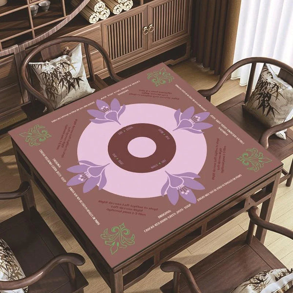 Mahjong Table Mat, 31.5 x 31.5 Inch (80 cm) Thickened Natural Rubber, Non-Slip, Noise Reducing