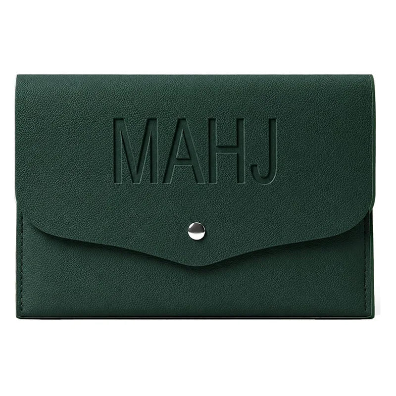 American Mahjong Card and Dice Organizer Case, PU Leather Accessory Pouch, view 11