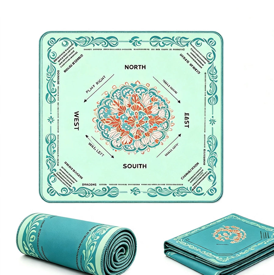 American Mahjong Mat, Square Rubber Table Cover, Non-Slip, Noise Reducing, view 4