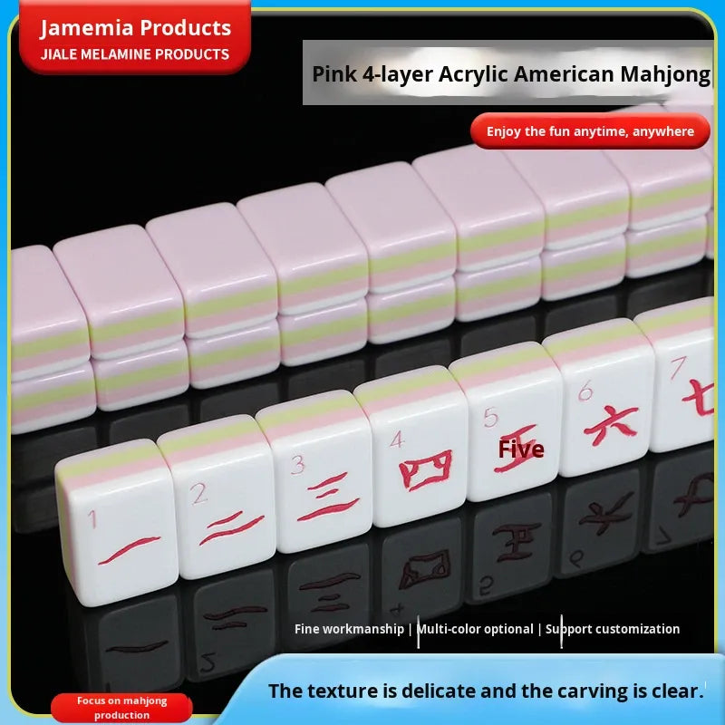 American Mahjong Set, 160 Tiles, 4 Layer Acrylic, Lavender Purple Lilac, view 6