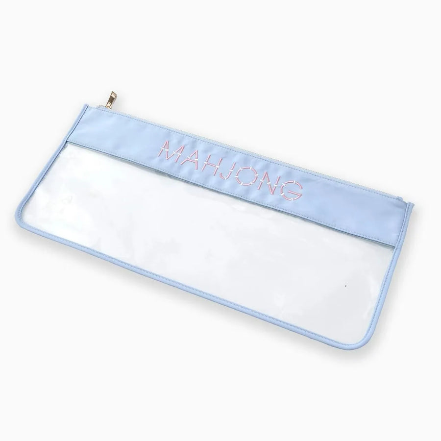 Mahjong Storage Bag with Embroidered Letters, Large Capacity Portable Travel Bag