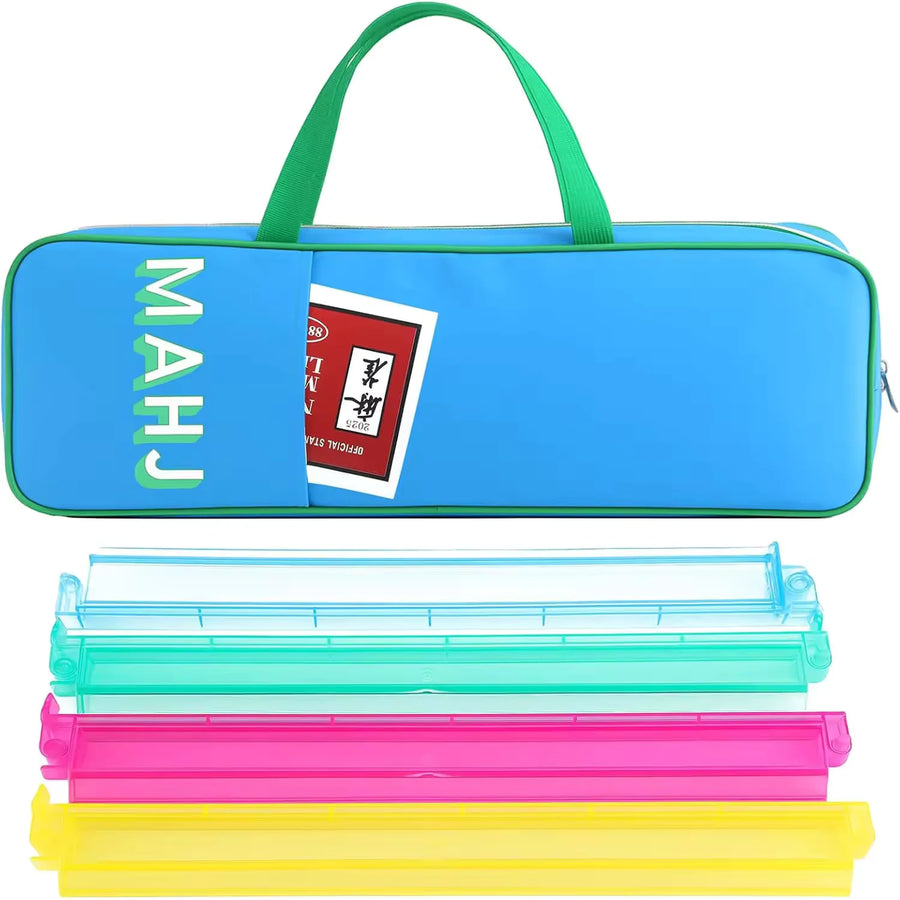 Mahjong Tote Bag, Floral Polyester with Zipper, Foldable Large Capacity Travel Storage Bag, view 8