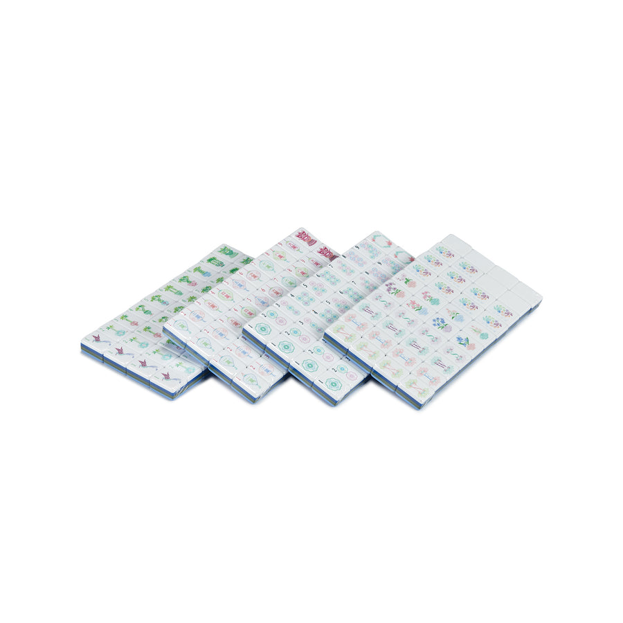 American Mahjong Set, 160 Blue Acrylic Tiles, Game Set for Adults, view 2
