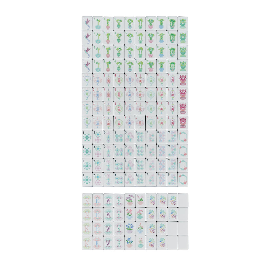 American Mahjong Set, 160 Blue Acrylic Tiles, Game Set for Adults, view 3