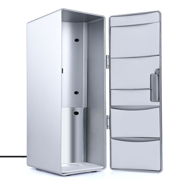 Usb Mini Fridge Refrigerator Usb Desktop Fridge Beverage Drink Cooler And Warmer Fridge Mini Car Refrigerator#db4