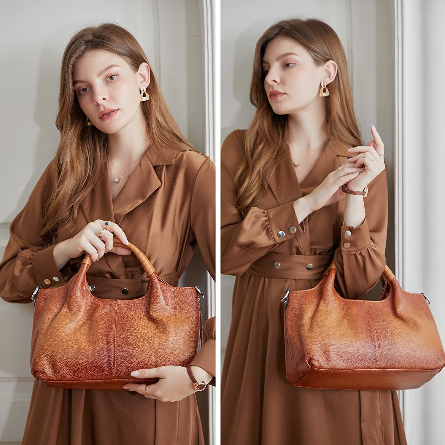 Bellella Genuine Leather Top-Handle Satchel - Image 2