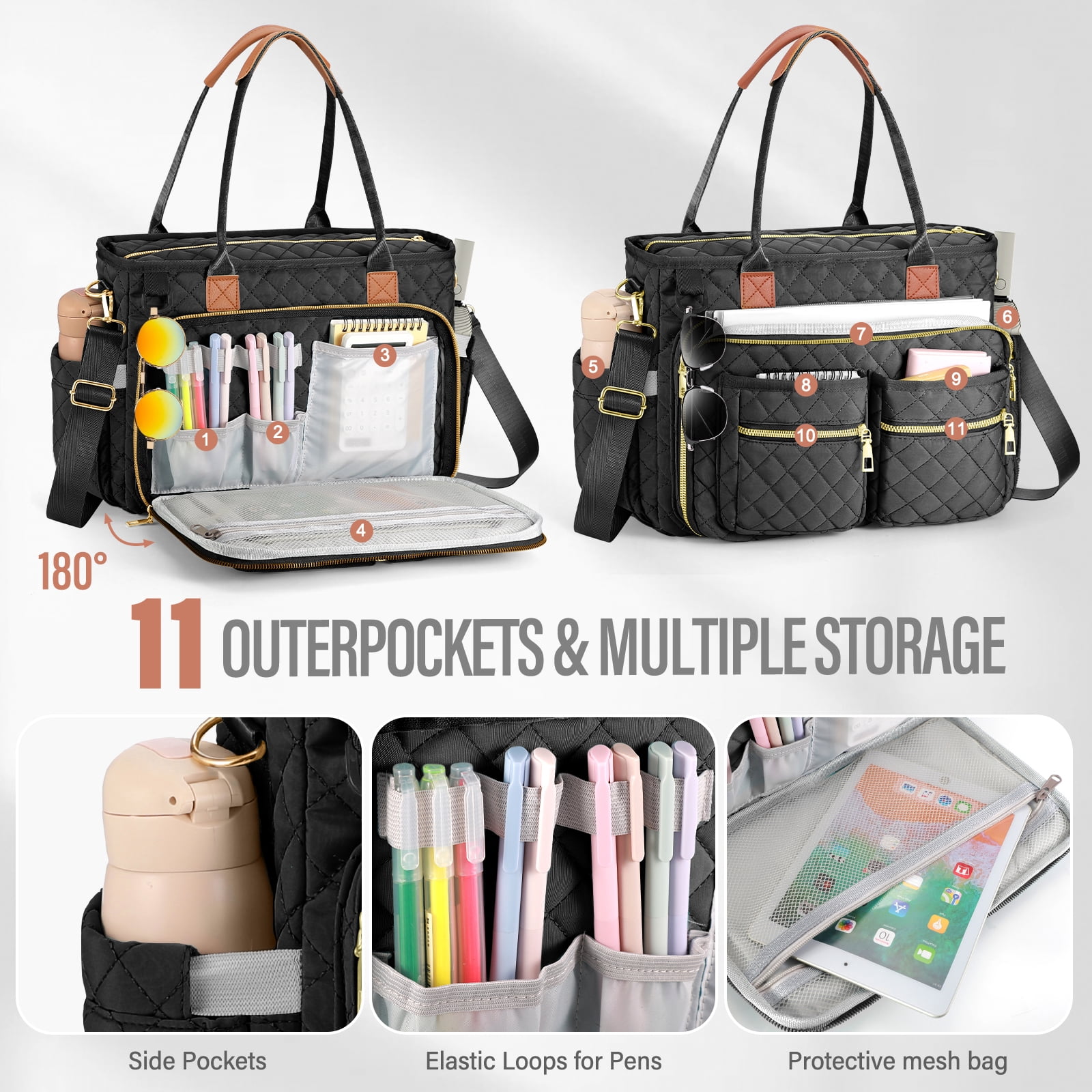 Gocvo Work Tote with Padded Laptop Compartment