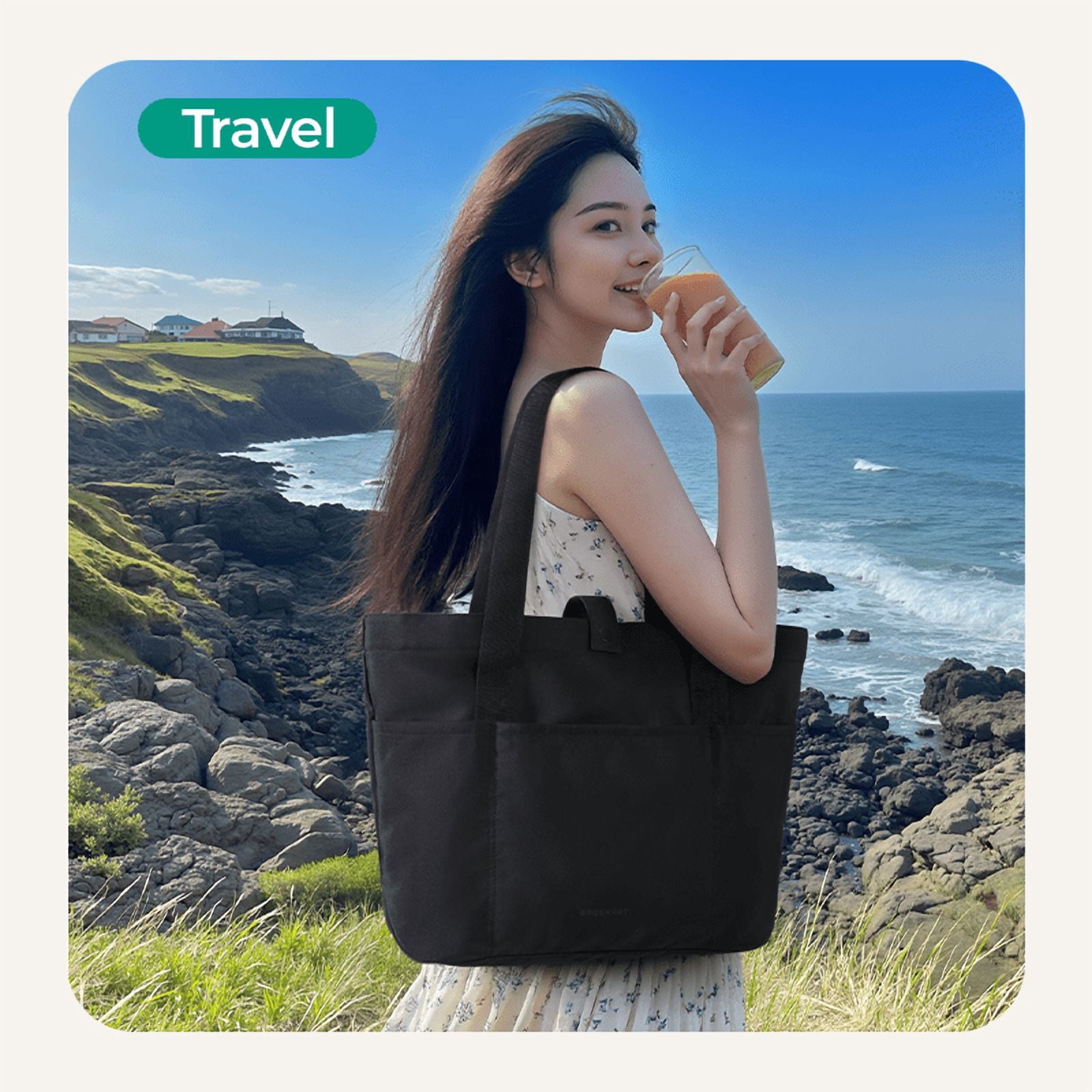 BAGSMART Foldable Water-Resistant Laptop Tote - Image 3
