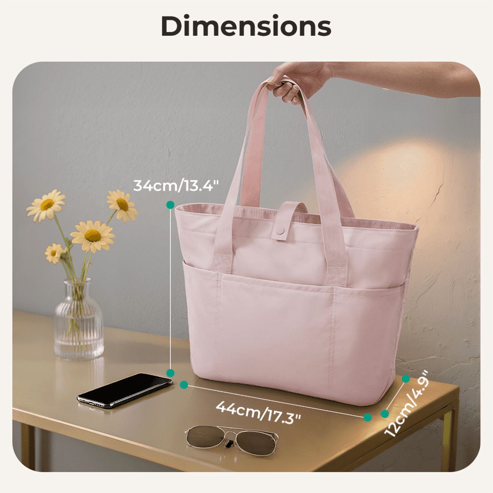 BAGSMART Foldable Water-Resistant Laptop Tote - Image 4