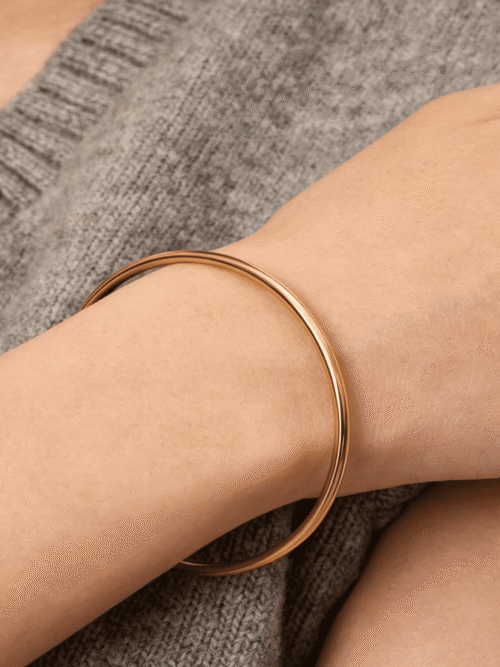 DESIGNICE 14K Gold Plated Waterproof Bangles, Set of 2