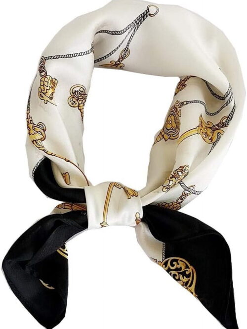 CAILDANL Mulberry Silk Square Scarf, 21 x 21 In
