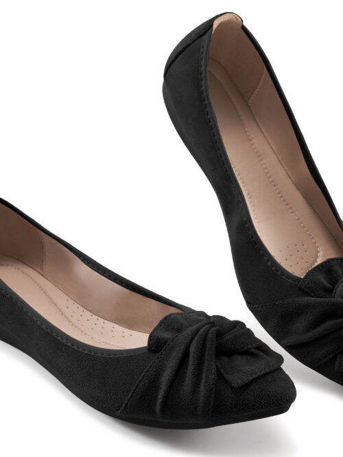 Ecetana Pointed Toe Faux Suede Flats