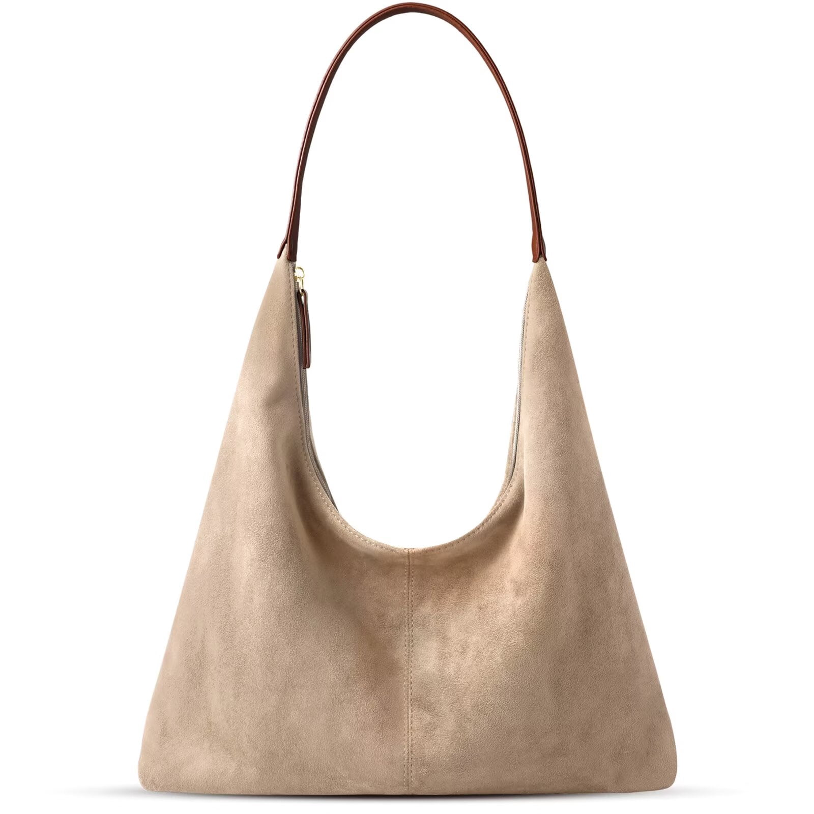 JASGOOD Faux Suede Slouchy Hobo Bag